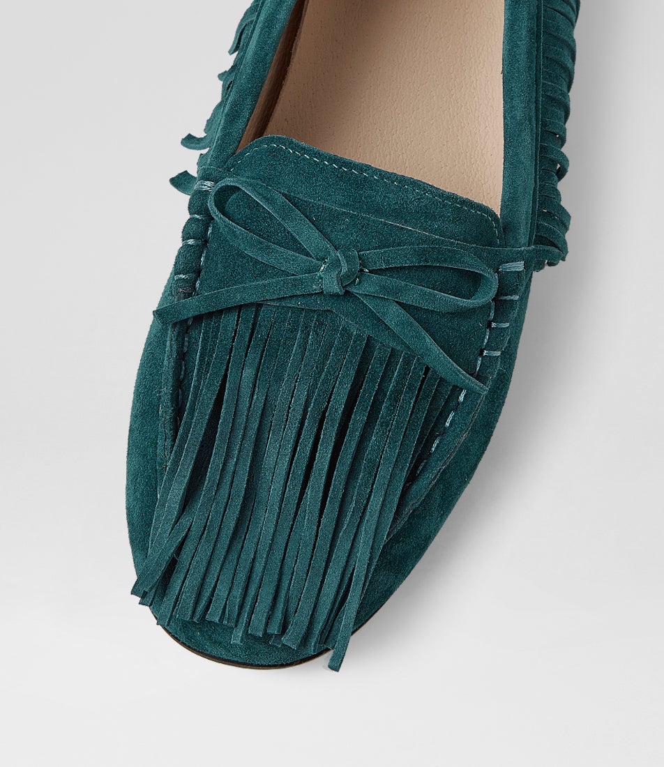Jyrome Teal Suede Boat Shoes