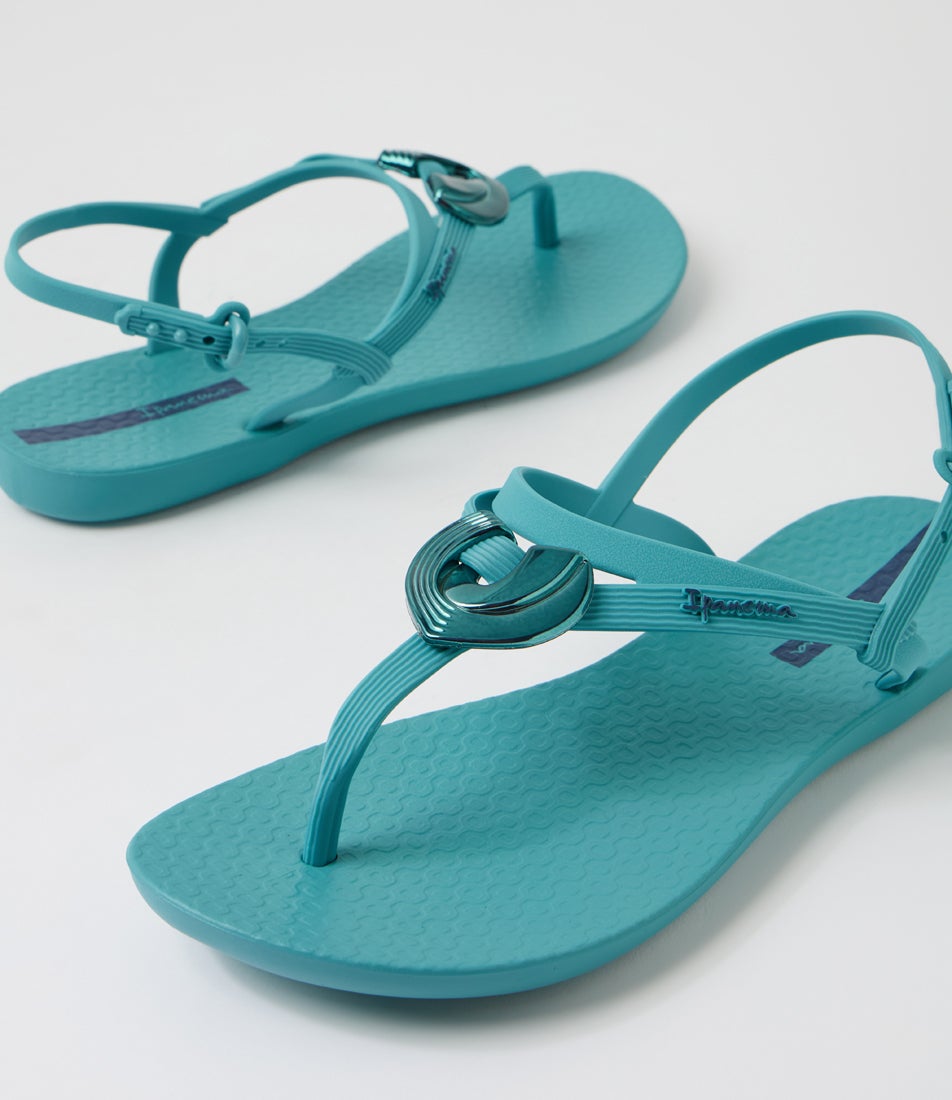 Class Dreamy Teal Rubber Sandals