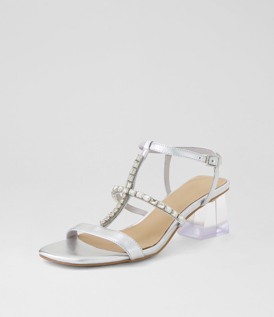 Medaro Silver Leather Sandals