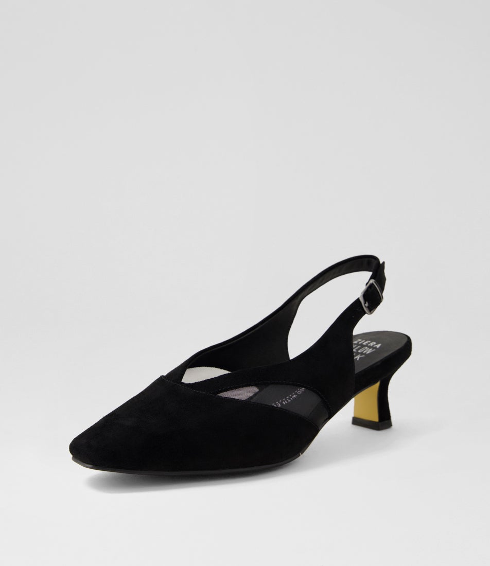 Osgood Xw Black Suede Mesh Slingback Heels Osgood Xw Black Suede Mesh Slingback Heels
