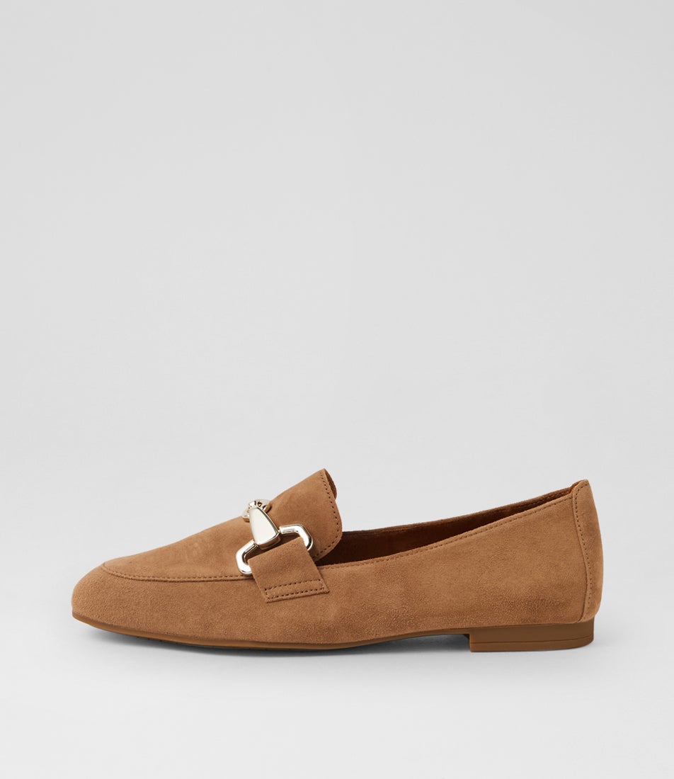 Celest Peanut Suede Loafers