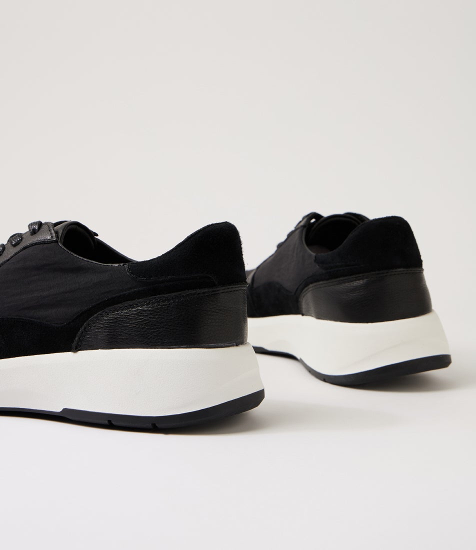 Tru Pro Black Mix Lace Up Sneakers