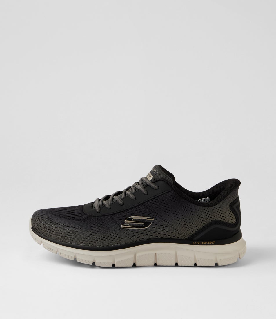 Track Revno Olive Black Knit Sneakers