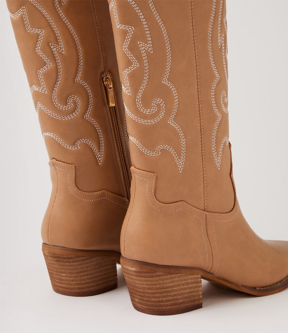 Bentley Biscuit Knee High Boots