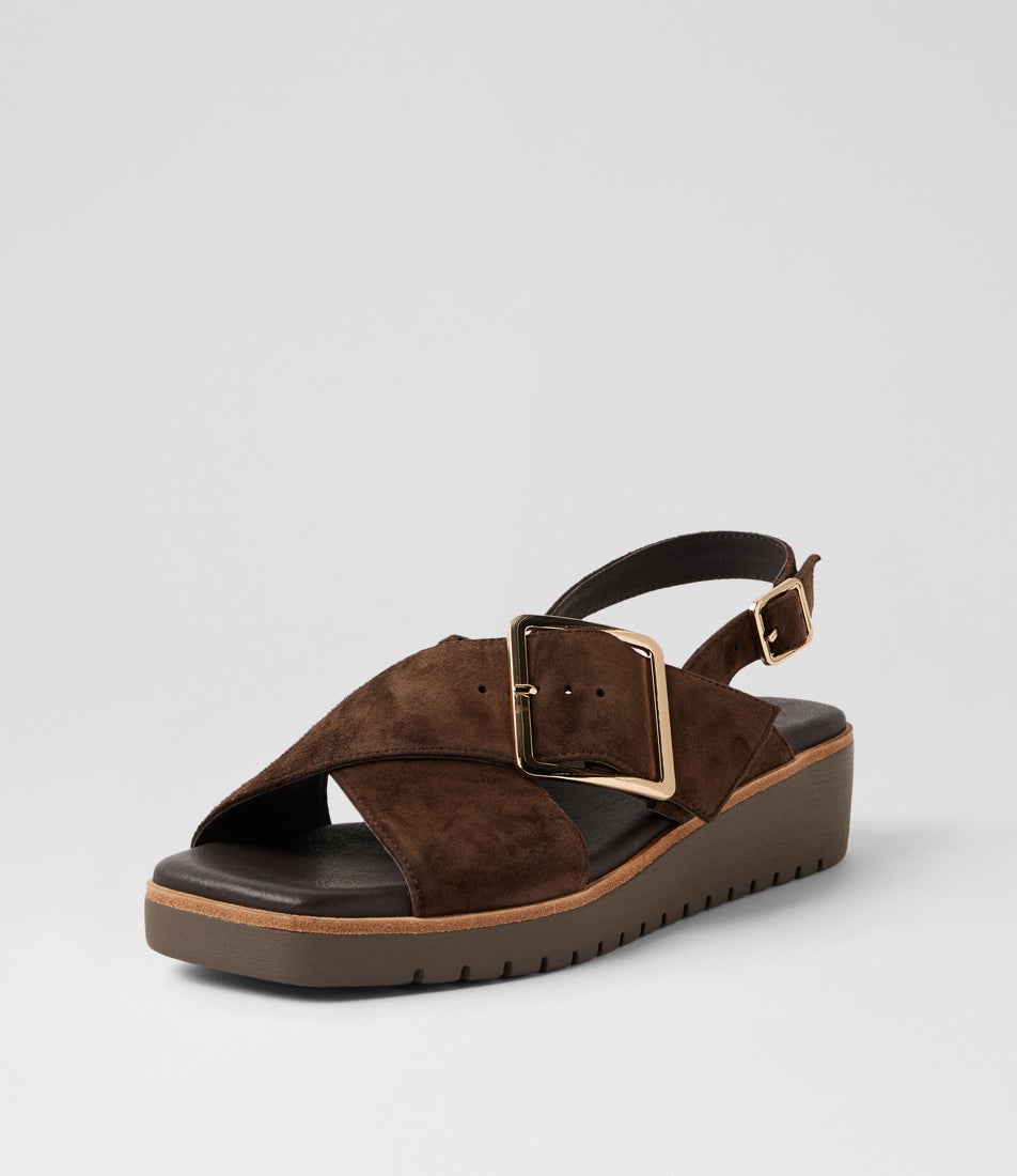 Karlijin Choc Suede Sandals