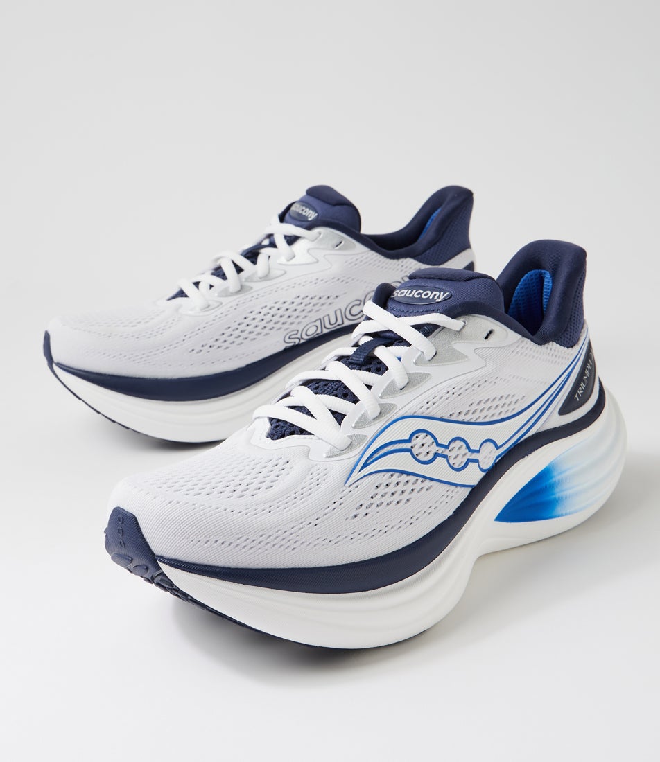 M Triumph 24 White Naval Mesh Lace Up Sneakers