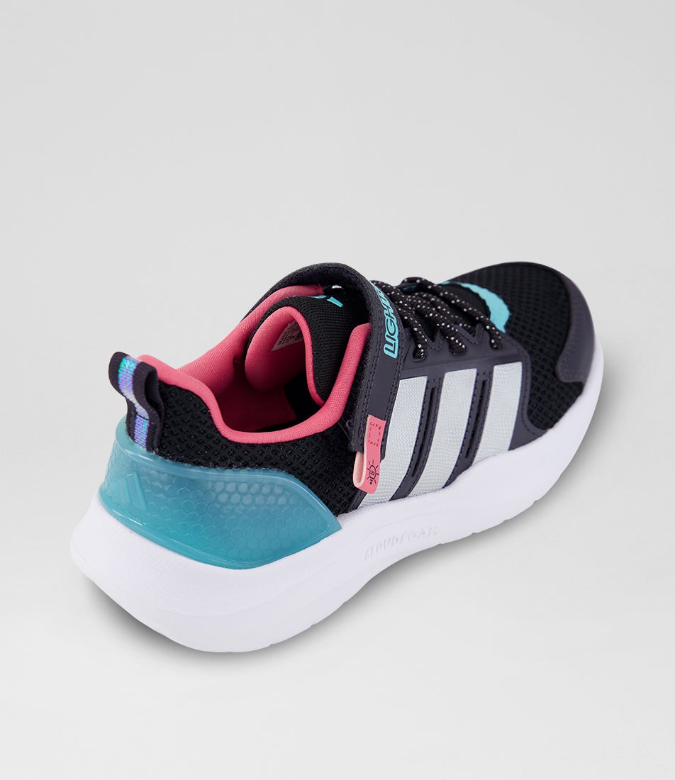 Lightorama Runner Junior Black Silver Aurora Mesh Sneakers