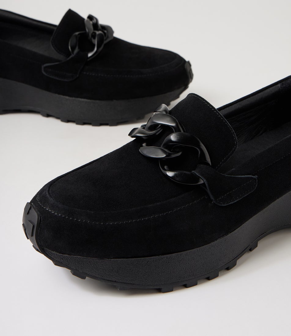 Zaphas Black Suede Loafers Zaphas Black Suede Loafers