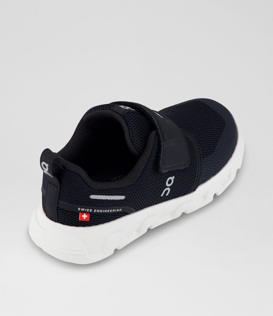 Cloud Dash Toddler Black White Fabric Sneakers