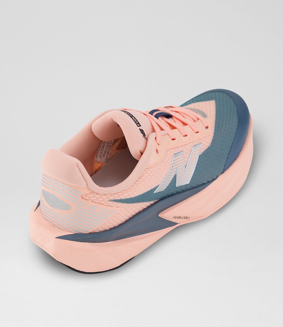 Rebel V5 Youth Pink Lemonade Shadow Blue Mesh Lace Up Sneakers