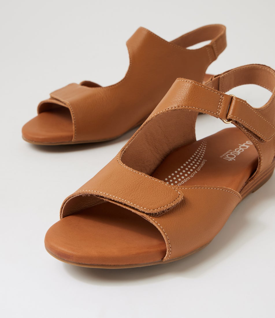 Jarrine Dark Tan Leather Sandals