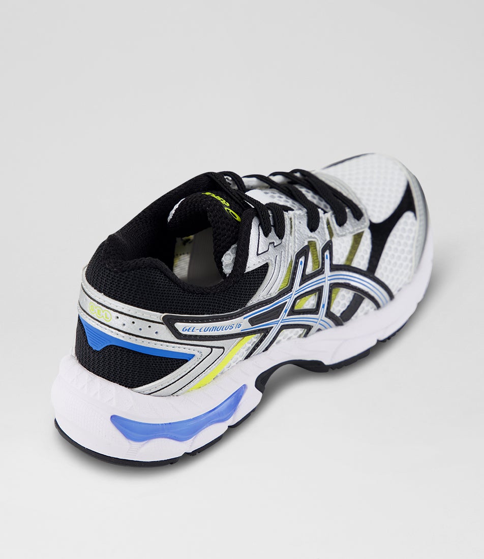 Cumulus 16 Junior White Azul Blue Mesh Lace Ups