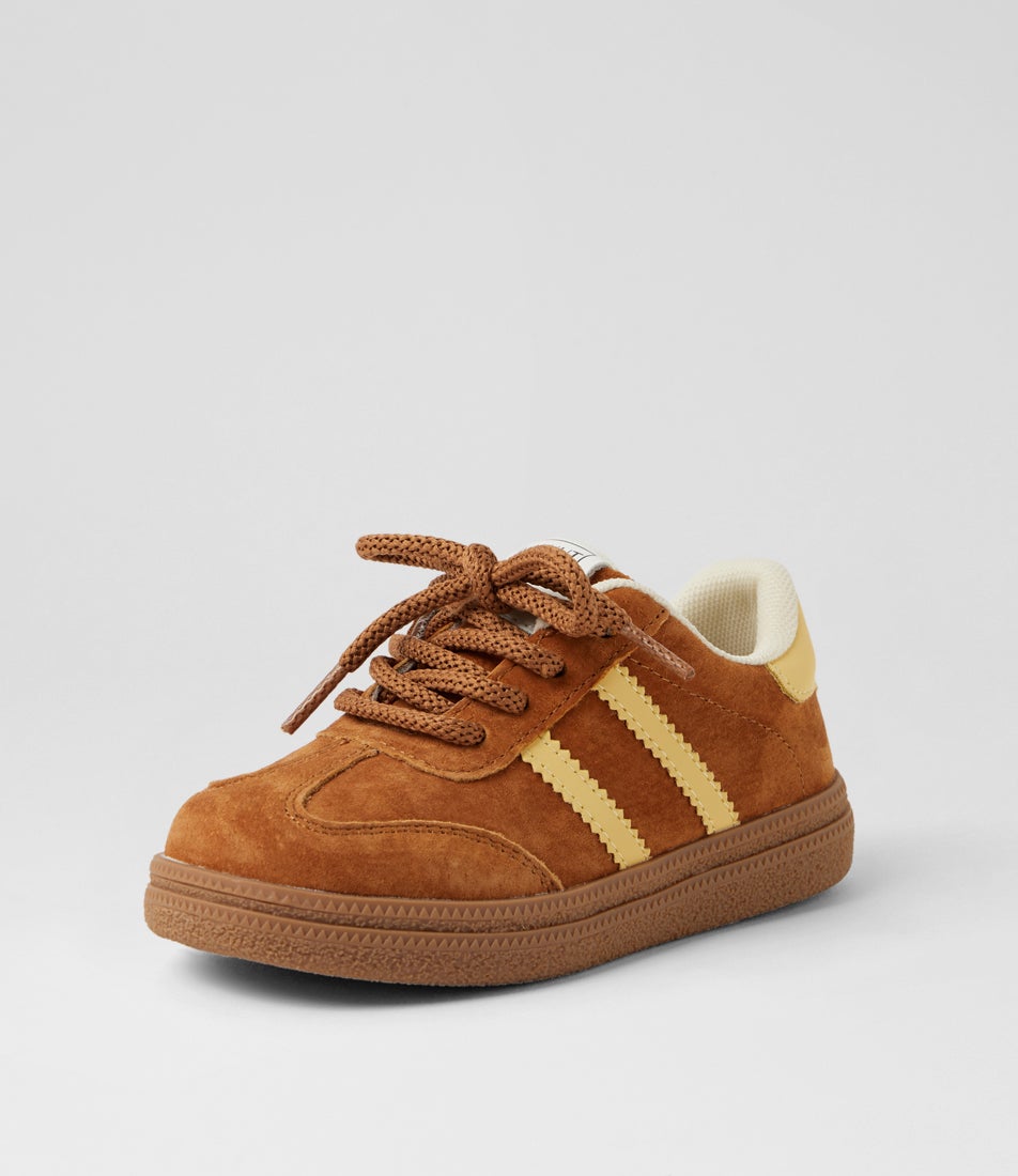Luca Toddler Tan Fabric Sneakers