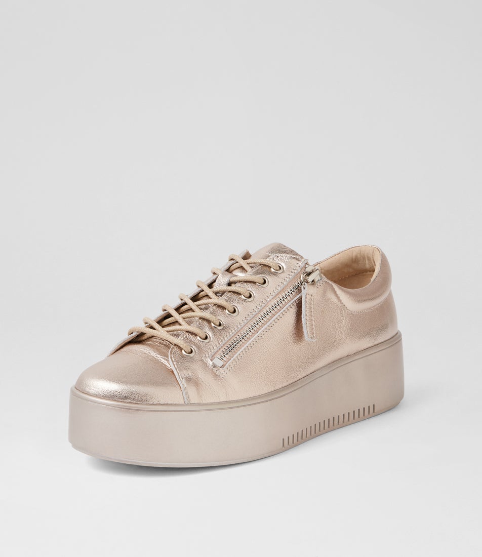 Wolfie Platino Leather Sneakers
