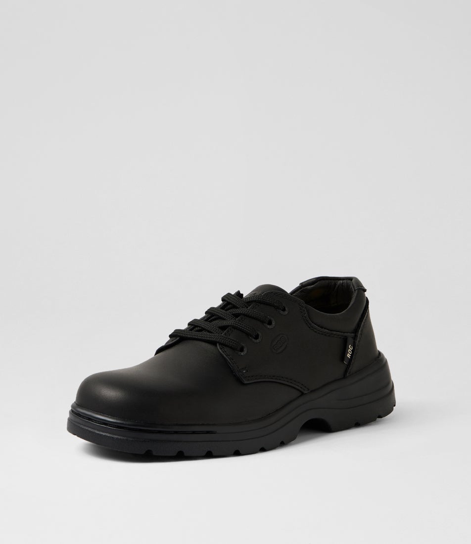 Kick Youth Black Leather School Shoes