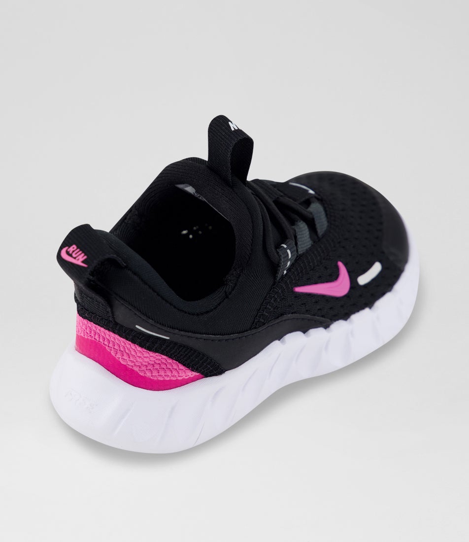 Free Ride Toddler Black Pink Fabric Sneakers