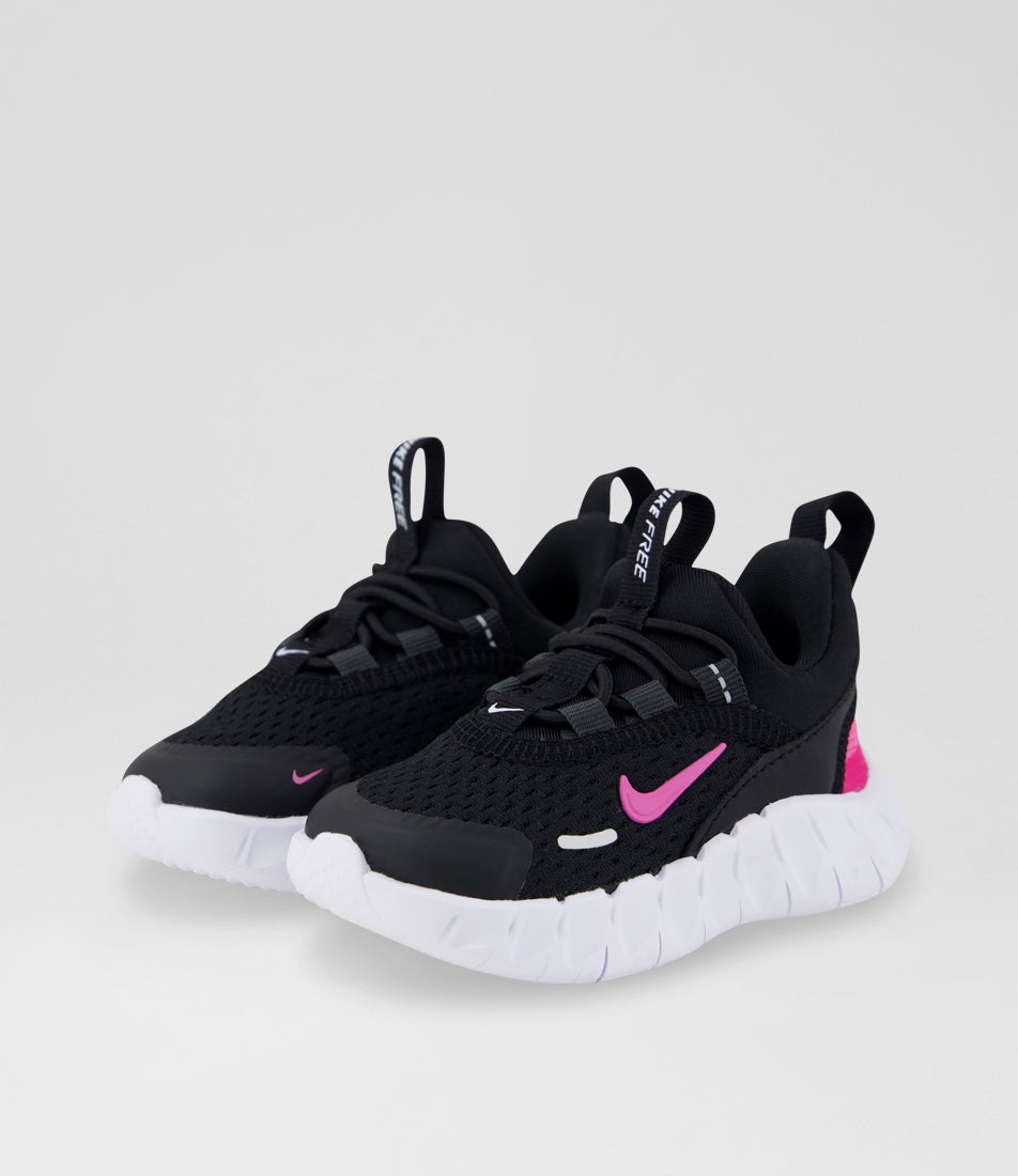 Free Ride Toddler Black Pink Fabric Sneakers