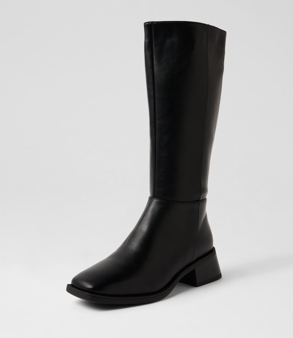 Dena Black Knee High Boots
