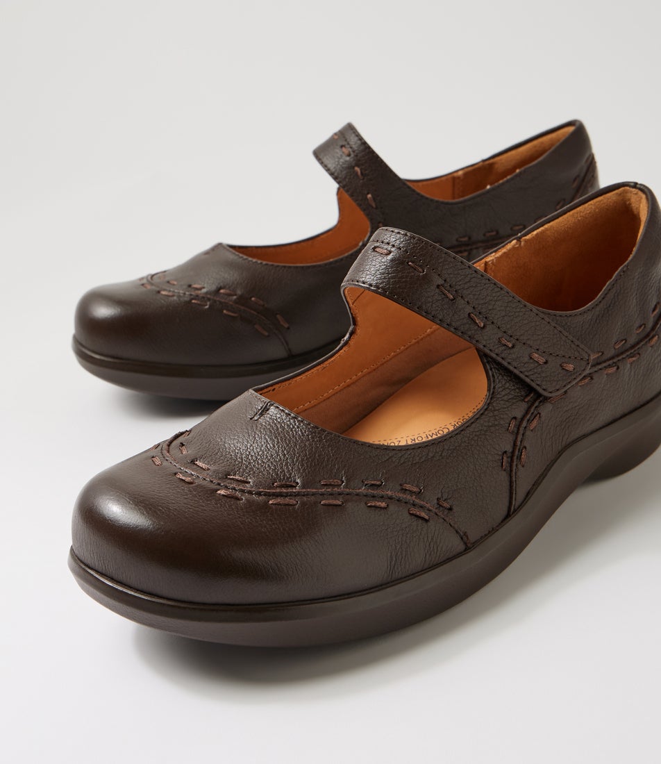 Gummibear Xw Choc Leather Mary Janes