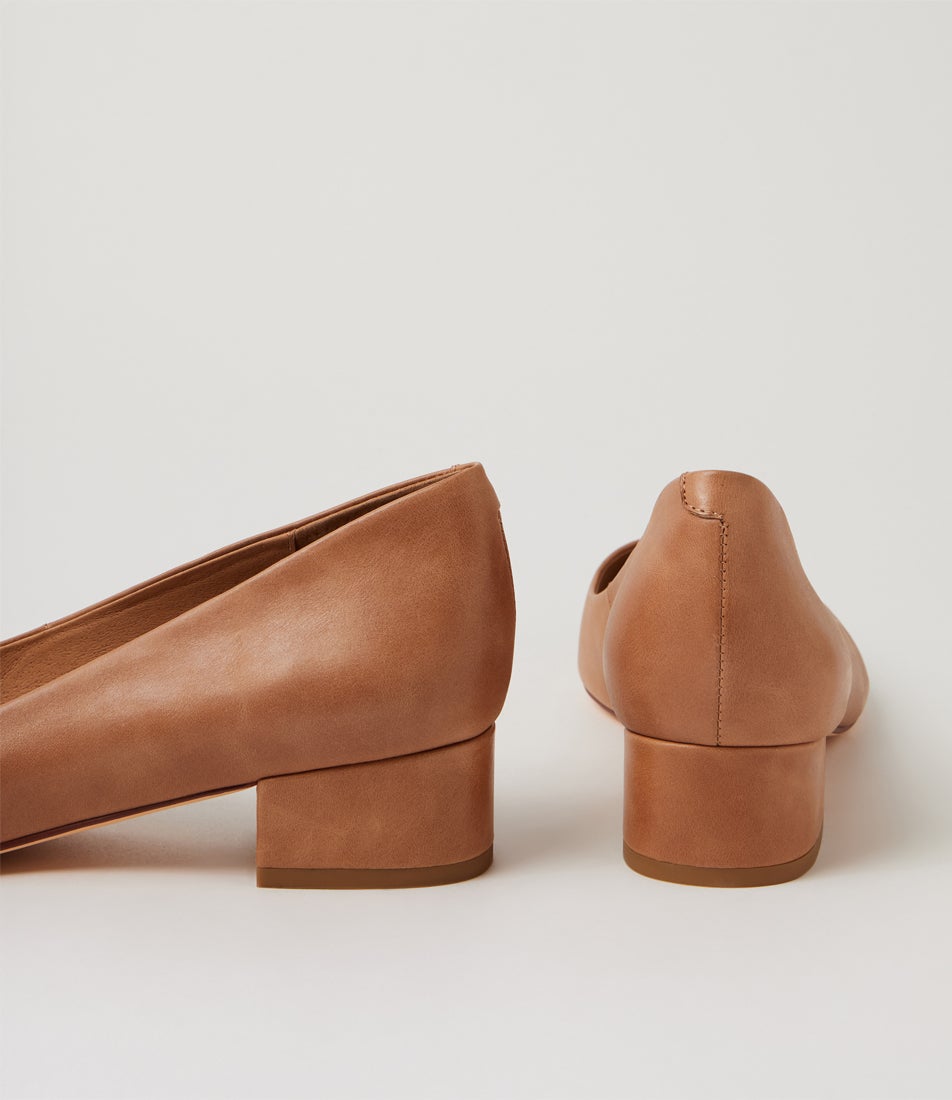 Thego Tan Leather Heels