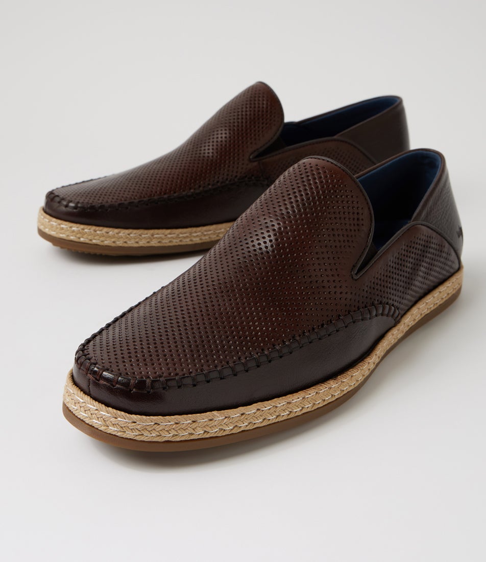 Catch Chocolate Leather Loafers