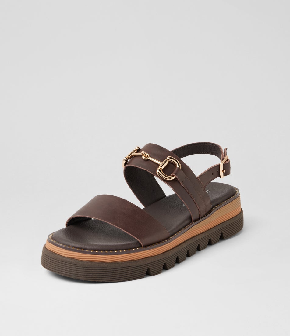Sabri Choc Leather Sandals