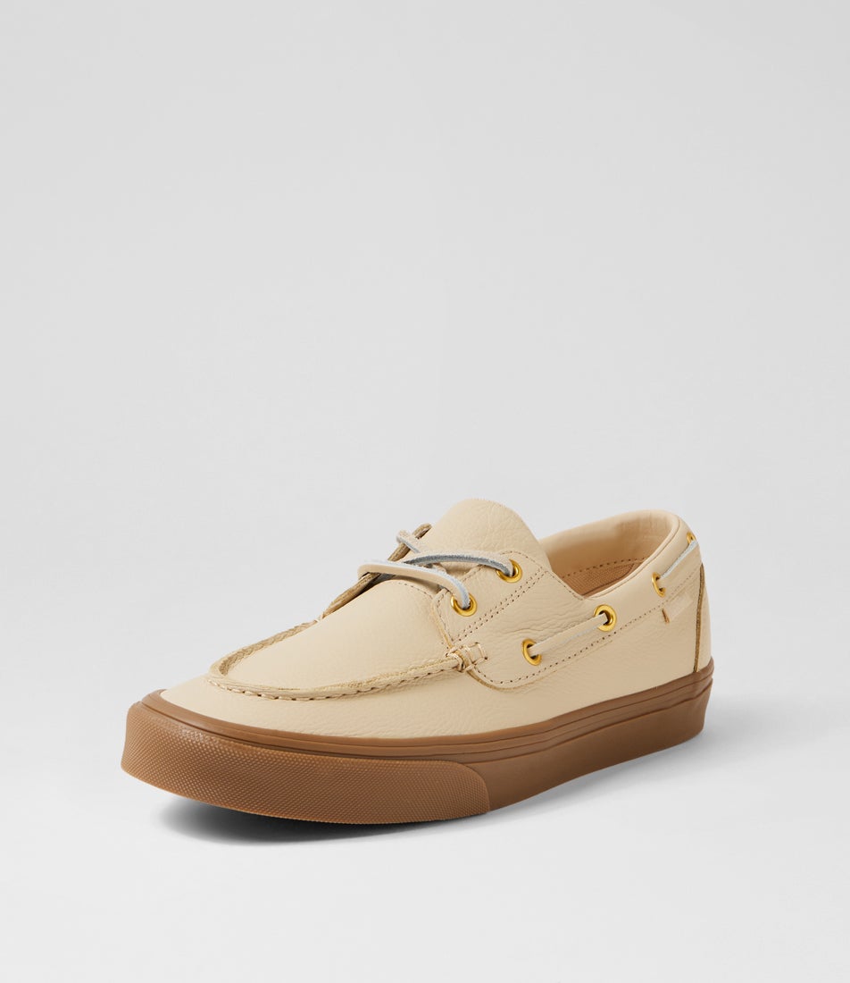 2 Eyelet Boat Shoe M Tan Leather Boat Shoes