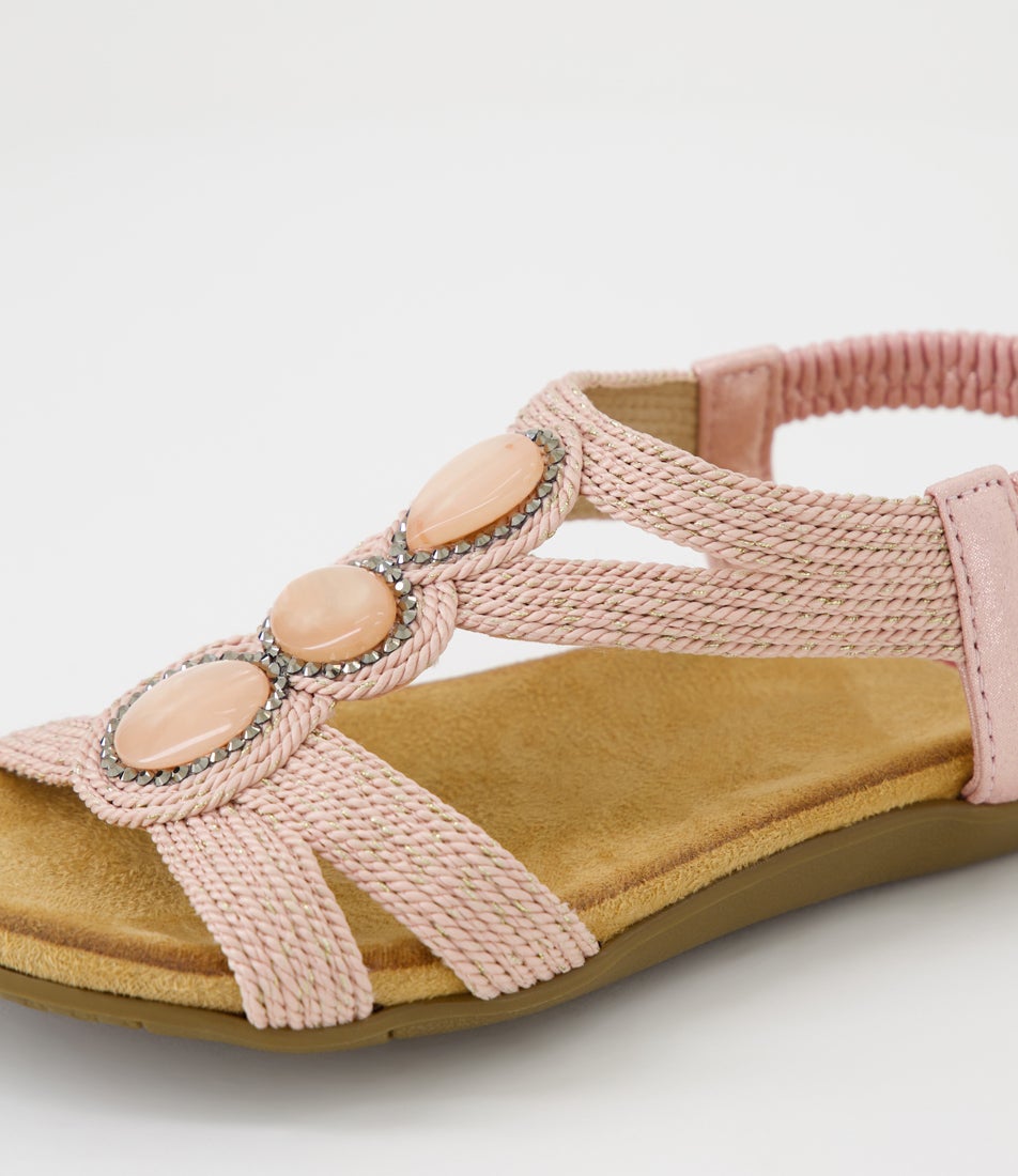 Finero Blush Weave Sandals