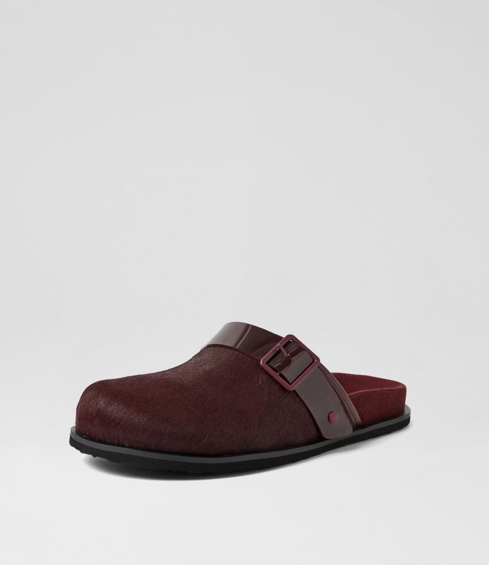 Mills Dark Cherry Pony Mules