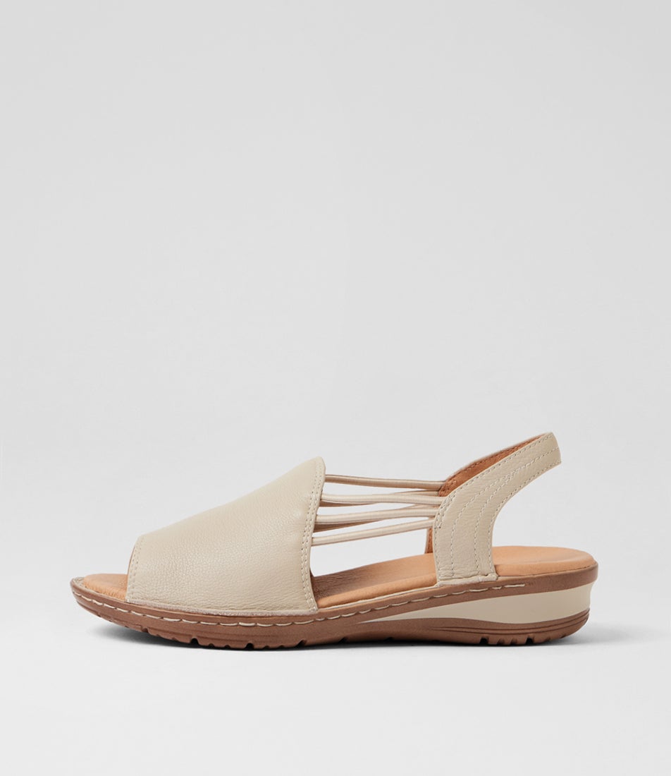 Barrina Almond Leather Wedges Barrina Almond Leather Wedges