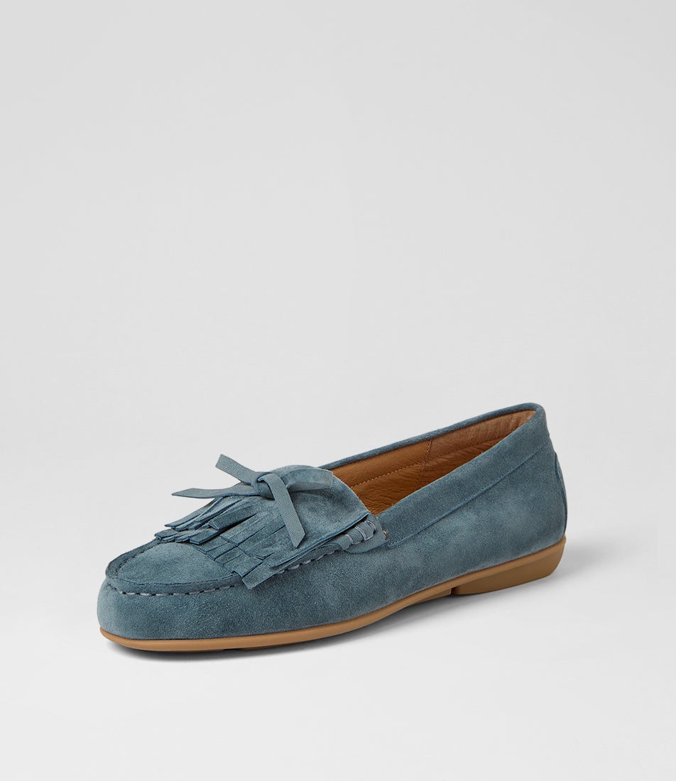 Rilem Blue Denim Suede Loafers