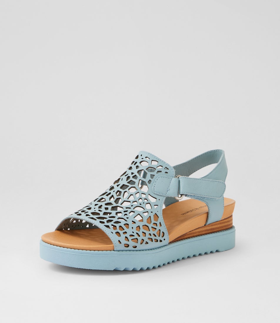 Ansh Denim Leather Sandals