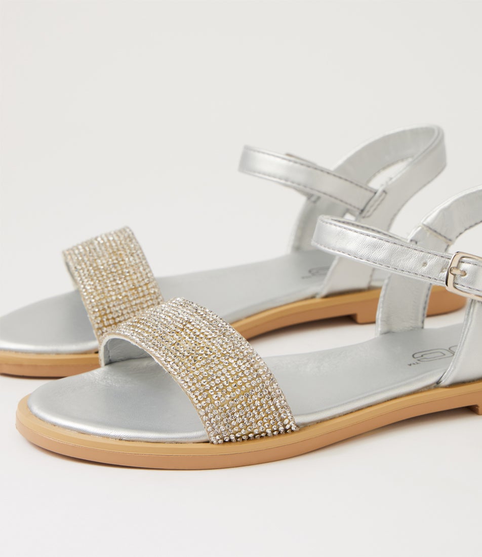 Remy Youth Silver Heeled Sandals