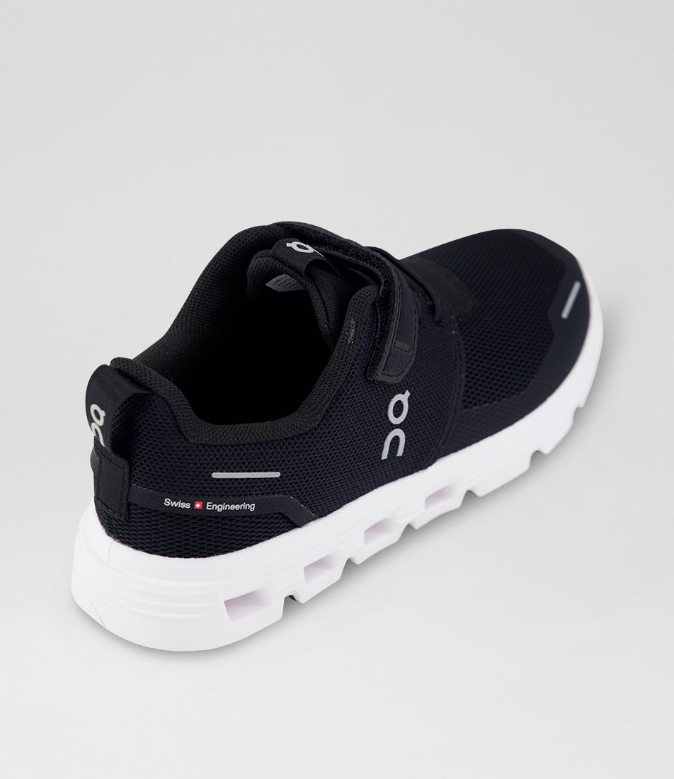 Cloud Play 2 Junior Black White Fabric Slip On Sneakers