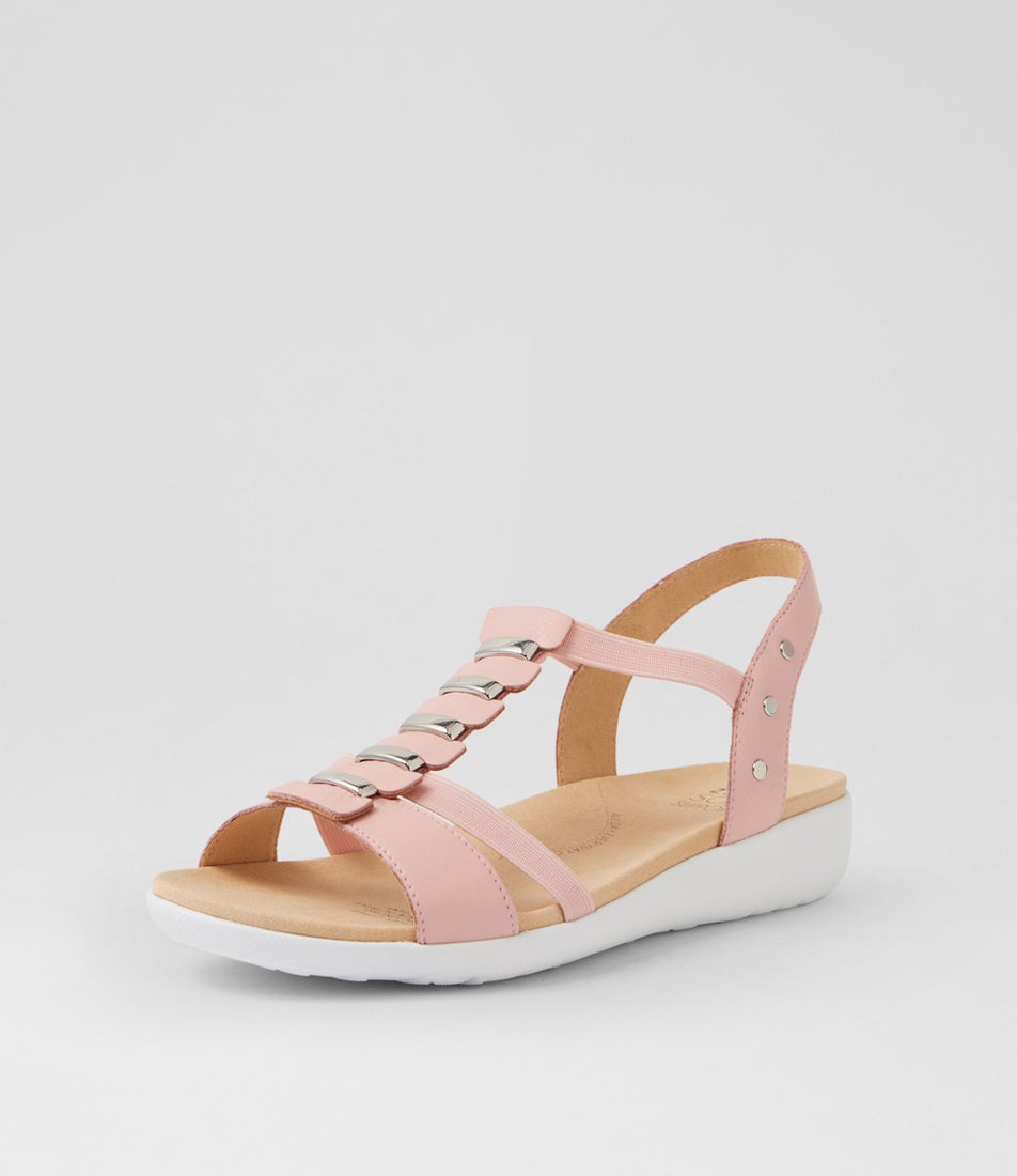Ulover W Pretty Pink Leather Elastic Sandals