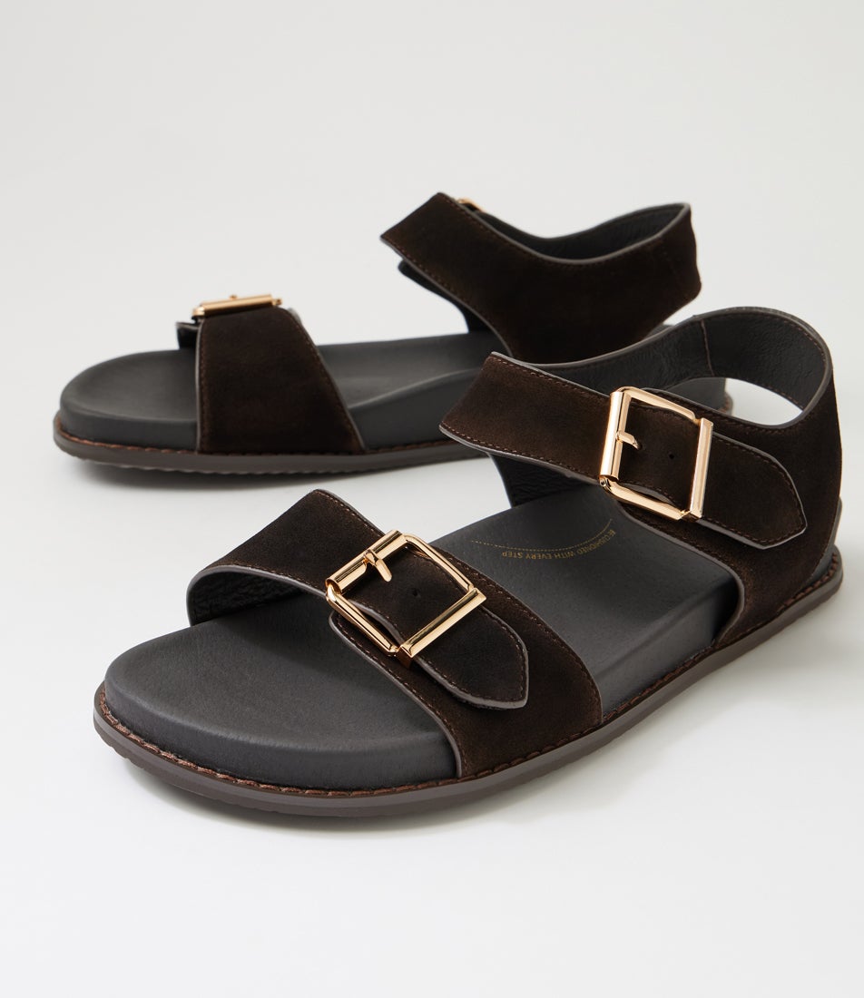 Hastice W Choc Suede Sandals