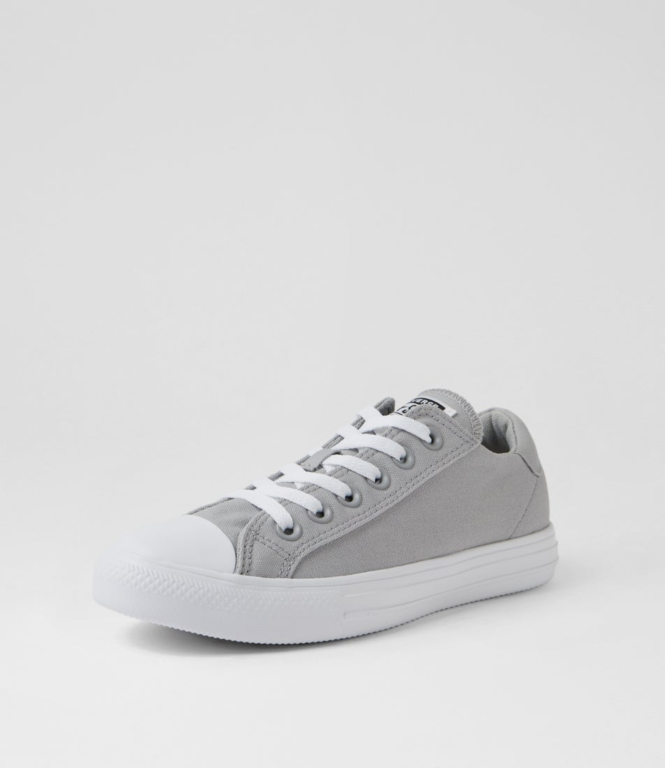 Day One Og Low Top W Grey White Canvas Lace Up Sneakers
