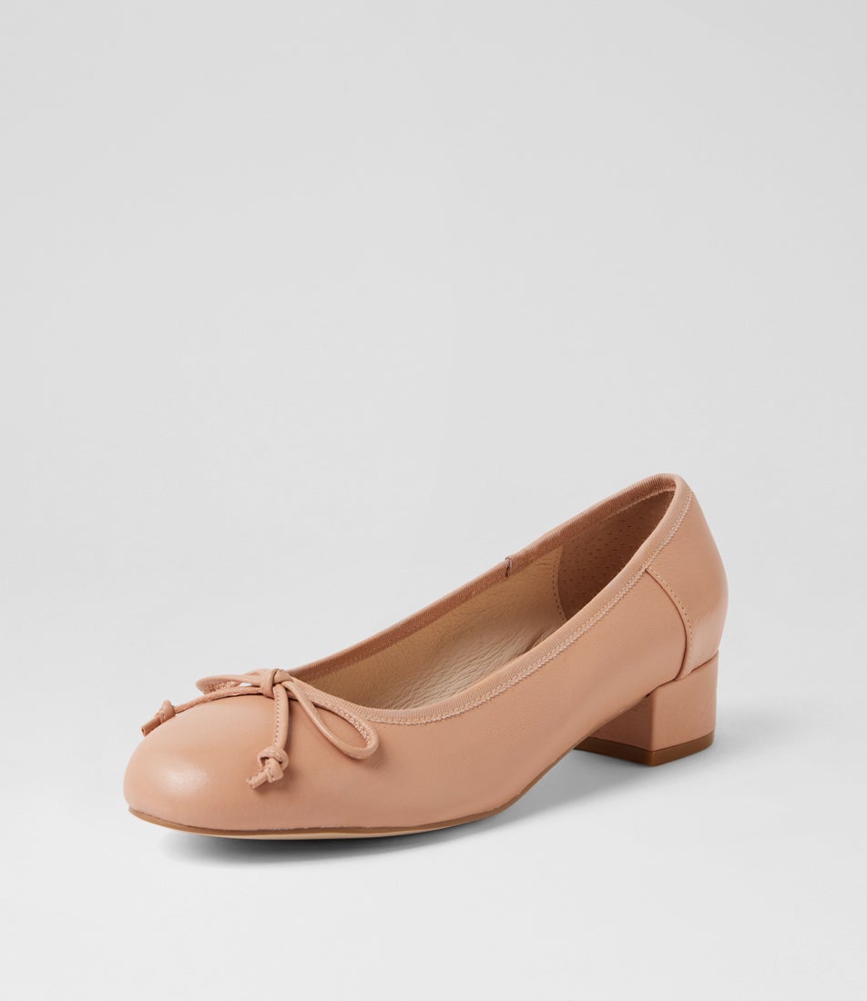 Jave Dark Nude Leather Heels Jave Dark Nude Leather Heels