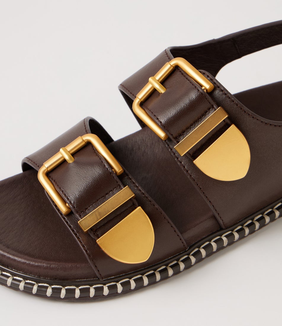 Iwell W Choc Leather Sandals