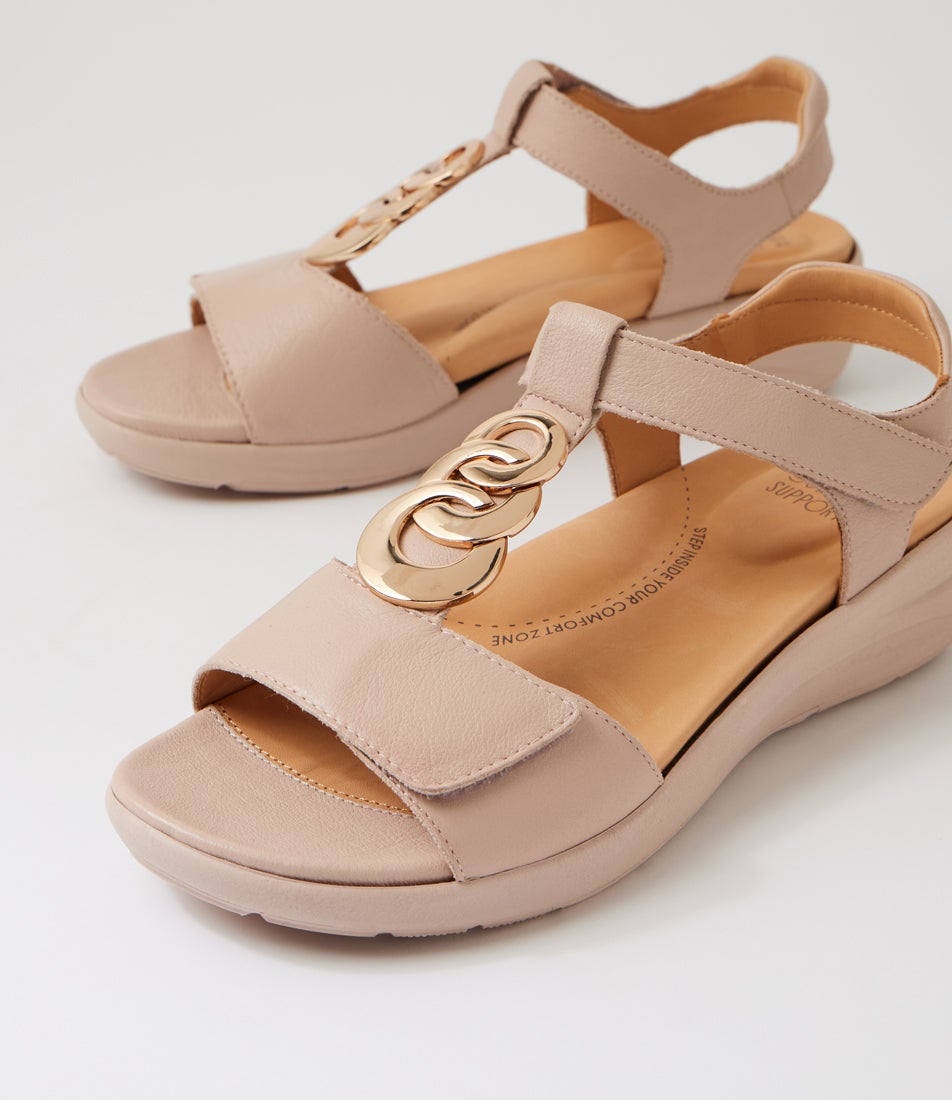 Navvon Xw Nude Leather Sandals