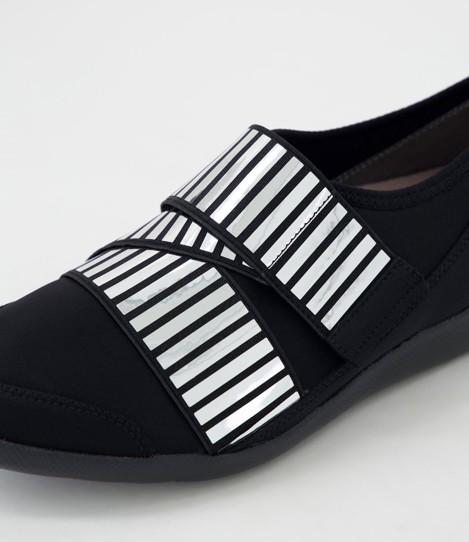 Urban Ff Black Silver Fabric Sneakers