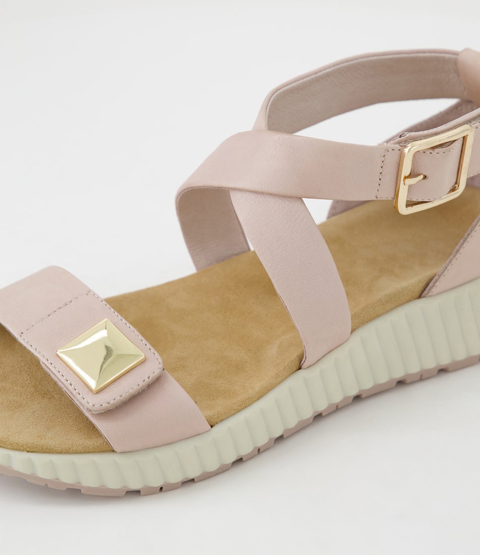 Loydes W Café Almond Leather Sandals