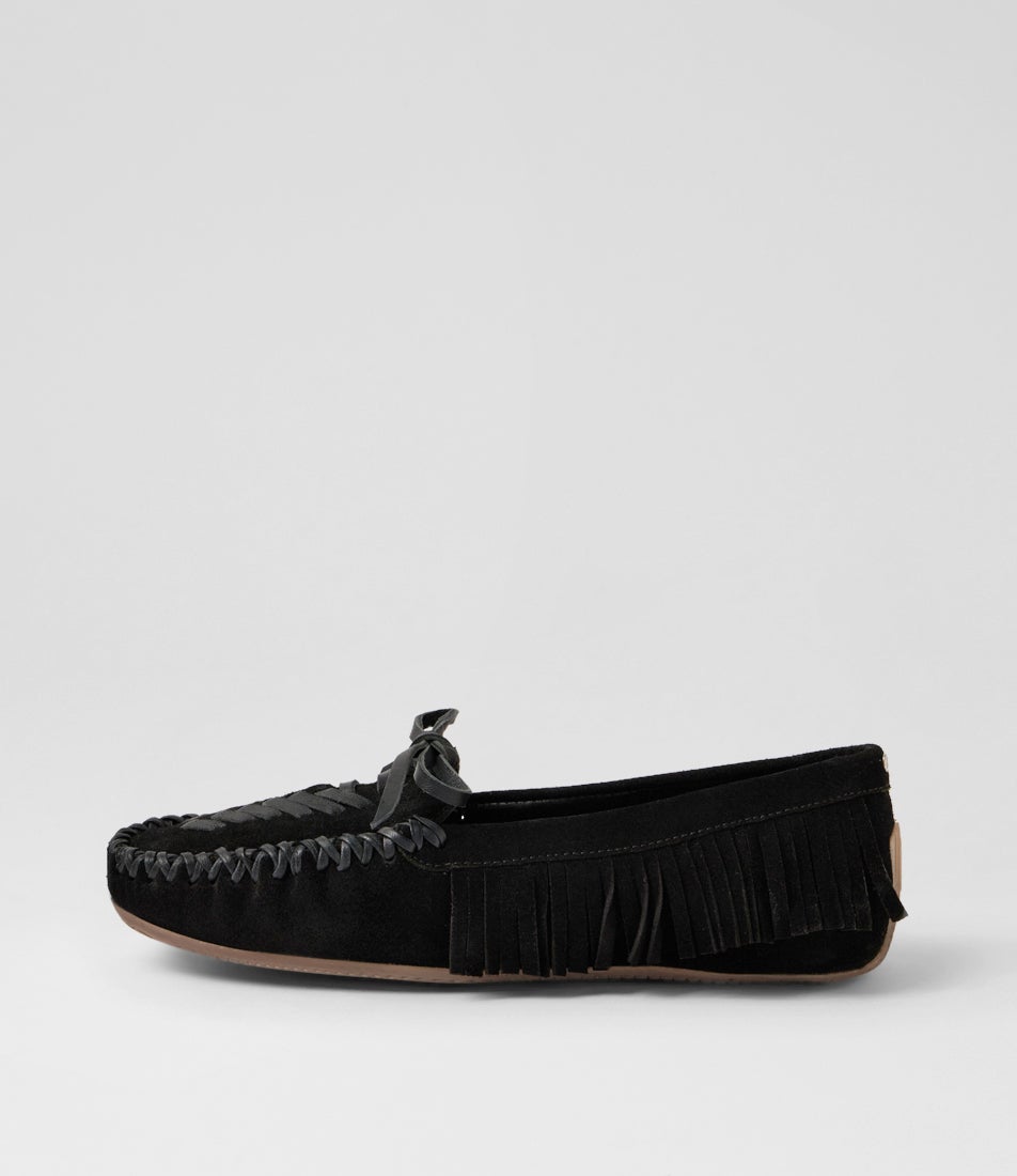 Savann-A Black Suede Loafers