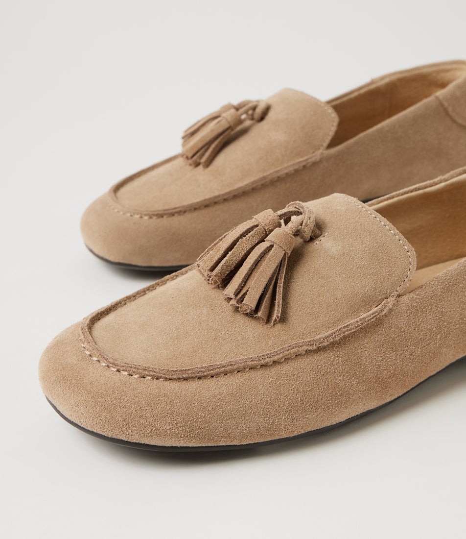 Dion Camel Suede Loafers