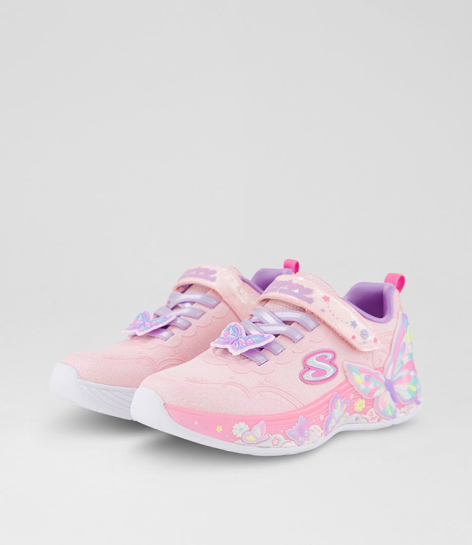 Butterfly Bliss Junior Light Pink Multi Fabric Slip On Sneakers