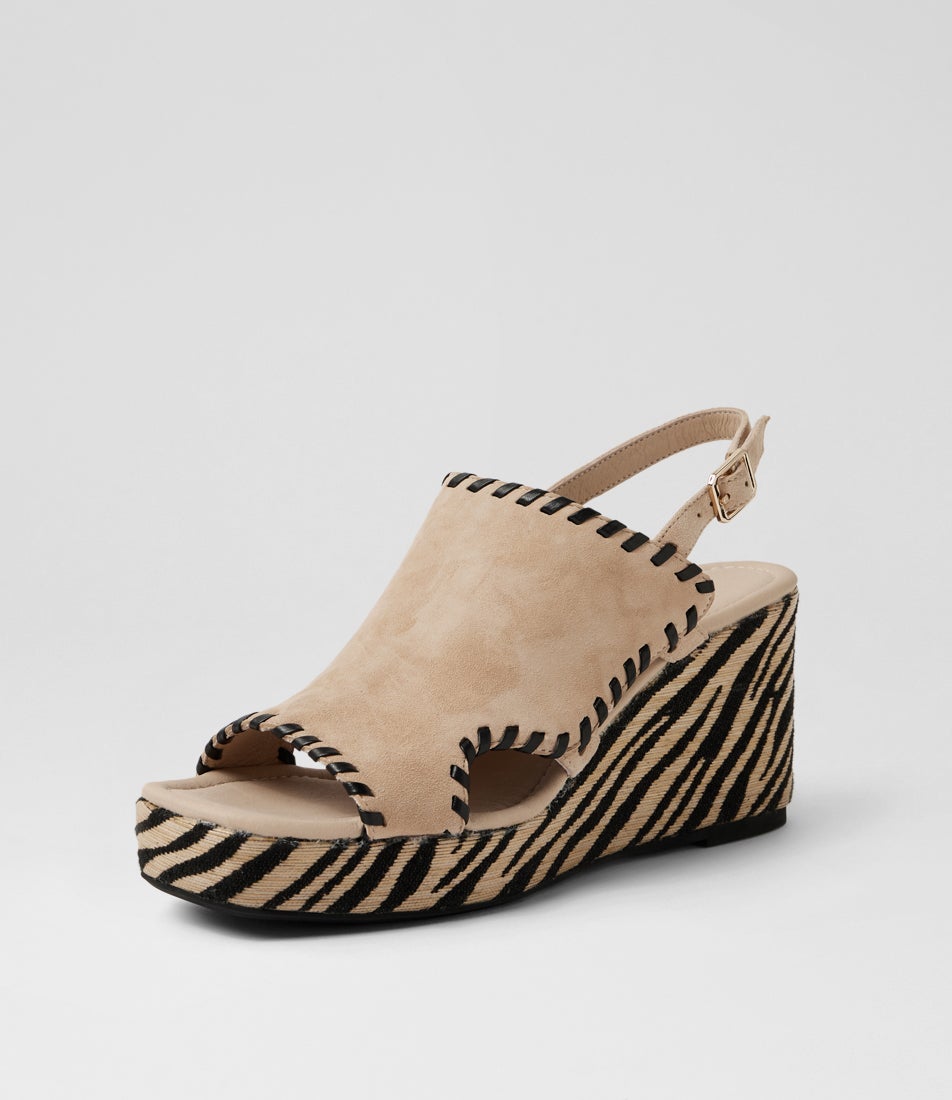 Conee Sandy Zebra Multi Slingbacks