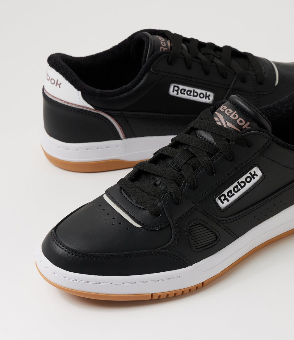 Reebok Court Lxs M Black White Gum Leather Sneakers