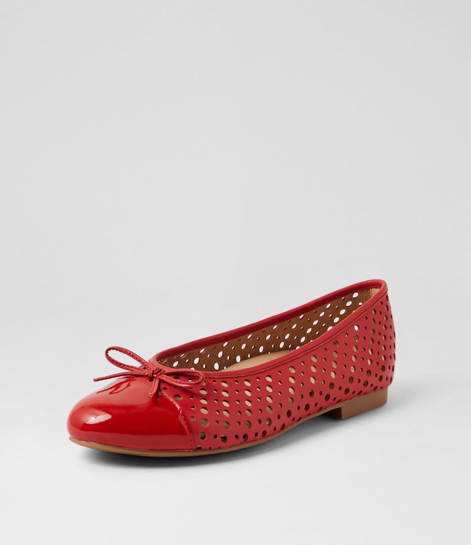 Coddla Xf Red Patent Leather Ballet Flats