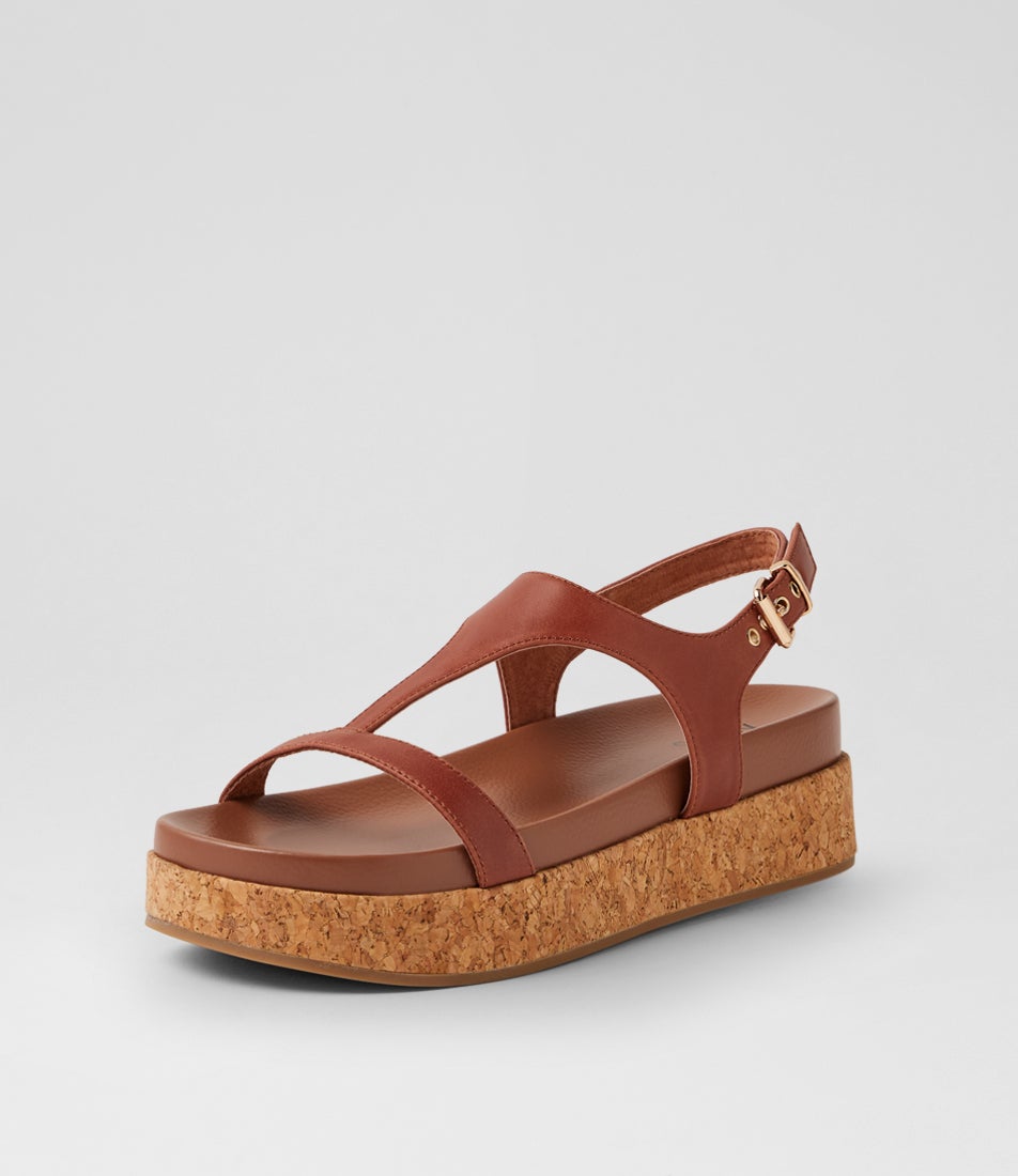 Marge Walnut Leather Sandals