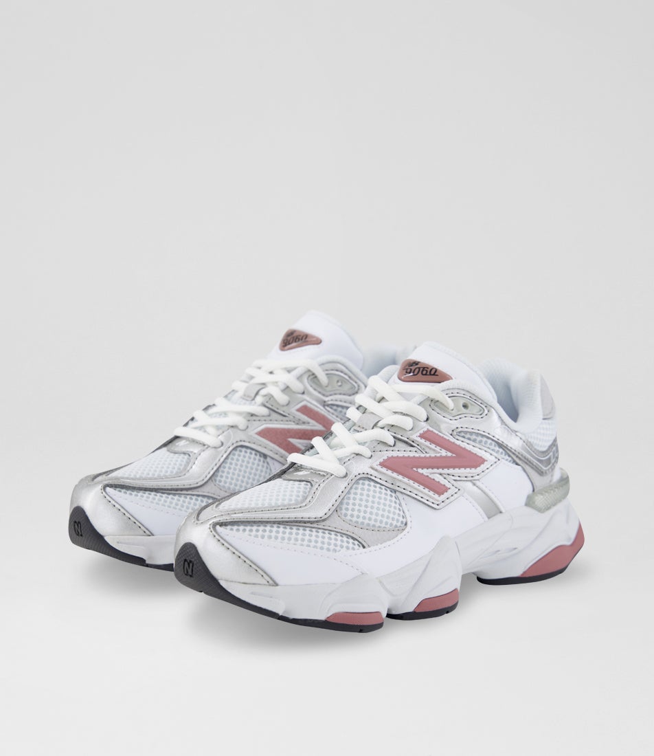 9060 Youth White Rosewood Mesh  Sneakers